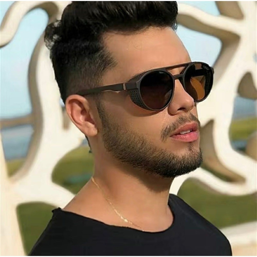 Classic Punk Sunglasses Men Brand Designer Sunglasses Men Vintage Sun Glasses